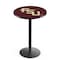 Holland Bar Stool Co 36" Blk Wrinkle Florida State (Script) Pub Table, 36" dia. Top L214B3636FSU-FS - alternate 1