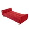 Homeroots 35" Red Fabric Foam Wood And Steel Sofa Bed 283859 - alternate 1