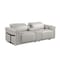 Homeroots 86in Light Gray and Black Italian Leather Power Reclining Loveseat With Storage 720530 - alternate 3