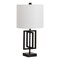 Jonathan Y Anya 20.25" Organic Modern Geometric Interlocking Rectangular Metal LED Table Lamp w/Marble Base, Bla JYL1039B - alternate 5