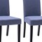 Homeroots Set of Two Navy Blue And Black Upholstered Polyester Dining Parsons Chairs 546394 - alternate 1