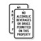 Signmission No Alcoholic Beverages Or Drugs Permitted On This Prope, 18'' X 24'', Heavy Gauge Aluminum, 2PK A-1824-2PACK-3012 - alternate 1