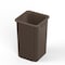 Regal Altair 19 Gallon Square Brown Plastic Trash Can, Space-Saving Design ZR-TC-100-SQ19BR - alternate 1