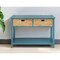 Homeroots 44" Teal Blue Solid Wood Console Table 286387 - alternate 3