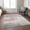 Homeroots 5' X 8' Coral And Gray Abstract Washable Indoor Outdoor Area Rug 617717 - alternate 4