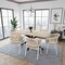 Leisuremod Ervilla Dining Arm Chair with Leather Seat and White Steel Base in Taupe, 4PK ECW-20TP-L4 - alternate 4