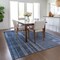 Homeroots 10' X 14' Navy Blue And Gray Striped Washable Indoor Outdoor Area Rug 602796 - alternate 2