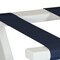 Homeroots Earth Friendly White Folding Luggage Rack With Navy Straps 383088 - alternate 3
