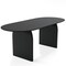Homeroots 79" Black Solid Wood Double Pedestal Base Oval Dining Table 712153 - alternate 2