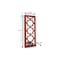 Homeroots 17" Red And Silver Lattice Solid Wood Wall Sconce Candle Holder 274565 - alternate 2