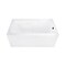 Kingston Brass 54" Acrylic Rectangular 3-Wall Alcove Tub Combo with Armrests and Drain in Glossy White/Matte Black CVTAP543023R0 - alternate 1