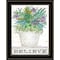 Homeroots Believe Succulents 3 Black Framed Print Wall Art 407582 - alternate 1