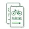 Signmission Bicycle Parking With Right Arrow, 12'' X 18'' 2 Signs, Heavy Gauge Aluminum, 2PK A-1218-2PACK-25288 - alternate 1