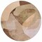 Homeroots 8' Taupe And Beige Round Abstract Washable Indoor Outdoor Area Rug 630461 - alternate 3