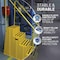 Us Weight 4-Step Yellow Rolling Safety Step Stool with Handrails & Wheels SS400 - alternate 4