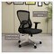 Leisuremod Adorit Ergonomic Office Chair - Mesh Back, Cotton Seat, Adjustable Height & 360 deg Swivel AO60BL - alternate 2