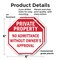 Signmission Private Property No Admittance With, 6 inch X 6 inch, Plastic Sign, 2PK OC-P-2PACK-6-145 - alternate 3