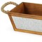 Homeroots 16" Brown Solid Wood And Metal Crate 487918 - alternate 2