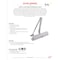 Global Door Controls Aluminum Grade 1 Tri-Packed Adjustable Streamline Door Closer with Backcheck DC-90BFBC-AL - alternate 2