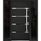 Vdomdoors Steel Door Deux 1105 Black Enamel 2 Sidelight Exterior Windows Sidelites/ Stainless Inserts Entry D DEUX1105EXD-BLK-W16+36+16xH80-LH-O - alternate 1