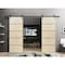 Sartodoors Sliding Double Barn Doors with Hardware, Planum 0015 Natural Veneer and Aluminum Strips, 13FT Rail PLANUM0015DB-SHP-84 - alternate 1