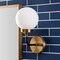 Jonathan Y Caleb 6" 1-Light Contemporary Transitional Iron/Glass LED Vanity Light, Brass Gold/Black/White JYL9056B - alternate 5