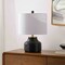 Jonathan Y Malone 20" Modern Transitional Ribbed Tapered Ginger Jar Resin/Metal LED Table Lamp, Black JYL5517A - alternate 5