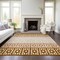 Homeroots 9' X 12' Orange Beige And Ivory Geometric Washable Indoor Outdoor Area Rug 613865 - alternate 5