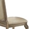 Homeroots Set of Two Antiqued White Upholstered Faux Leather Dining Side Chairs 573412 - alternate 2