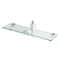 Fab Glass And Mirror 10in X 48in Rectangle Floating Shelf with Chrome Brackets Glass Shelves, Clear, Tempered S-10x48RECCHBR0 - alternate 1