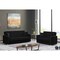 Homeroots 87" Black Chenille Convertible Futon Sleeper Sofa And Toss Pillows With Storage 607133 - alternate 5