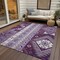 Homeroots 5' X 8' Purple Lavender And Ivory Aztec Washable Indoor Outdoor Area Rug 598497 - alternate 2