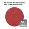 3M 3M Red Abrasive Disc, 01261, 6 in, P80, 50 discs per carton, 6PK 316U - alternate 2