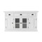 Homeroots 57in White Solid Wood Three Drawer Sideboard with Four Glass Doors 388223 - alternate 1