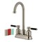 Kingston Brass Double-Handle 4" Centerset High-Arc Bar Faucet, Brushed Nickel FB8498DKL - alternate 1