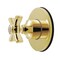 Kingston Brass Single-Handle Six-Way Diverter Valve with Round Trim Kit, Polished Brass KS4032ZX - alternate 1