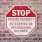 Signmission Stop Private Property No Hunting or, 10 inch X 10 inch, Aluminum Metal Signs, 2PK OC-A-2PACK-10-207 - alternate 2