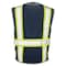 Dome75 Hi-Vis Safety Vest SM/MD Class Non-ANSI/Enhanced Visibility , Zipper 6 Pockets, 2 Mic Tab DV2183 - alternate 2
