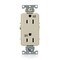 Leviton Receptacle Outlet, 15A, Ivory, 125V WDR15-I - alternate 1