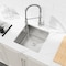 Wrightmaster 18 in. Undermount Single Bowl 20 Gauge Silver Stainless Steel Kitchen Sink with Drain ZOR-BR04D-181808 - alternate 2