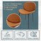 Leisuremod Servos Dining Side Chair, Upholstered Faux Leather Seat and Powder Coated Iron Frame, Dark Brown SCBL-22DBR - alternate 3