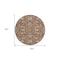 Homeroots 8' Brown Ivory And Gray Round Moroccan Washable Indoor Outdoor Area Rug 605177 - alternate 4