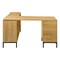 Homeroots 60" Brown and Black L Shape Computer Desk With Three Drawers 489930 - alternate 4