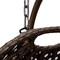Leisuremod Mendoza Dark Brown Wicker Hanging 2 person Egg Swing Chair with Black Cushions MSCDBR-53BL - alternate 3
