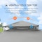 Sunjoy 8 ft x 8 ft Patio Gazebo, Modern 2-Tier Steel Frame Soft Top Gazebo with Netting - Grey & Black A101003613 - alternate 5