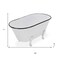 Homeroots 9" White White And Black Metal Hand Painted Decorative Tub 635492 - alternate 2