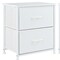 Homeroots Set Of Two 12" White Fabric Metal And Wood Two Drawer Dresser, 2PK 635729 - alternate 2