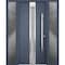Vdomdoors Steel Door Deux 1717 Gray Graphite 2 Sidelight Exterior Windows Stainless Inserts Single Modern Pai DEUX1717EXD-GRE-W14+36+14xH80-LH-O - alternate 3