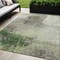 Homeroots 5' X 8' Artichoke Green And Ivory Abstract Washable Indoor Outdoor Area Rug 632018 - alternate 1