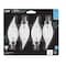 Feit Electric Feit White BA10 E12 (Candelabra) Filament LED Bulb Daylight 40 Watt Equivalence 4 pk BPCFC40950WFIL4 - alternate 1